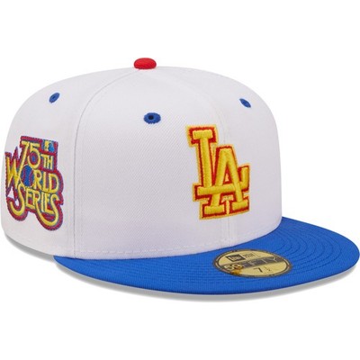 Men's New Era White/Royal Los Angeles Dodgers 75th World Series Cherry Lolli