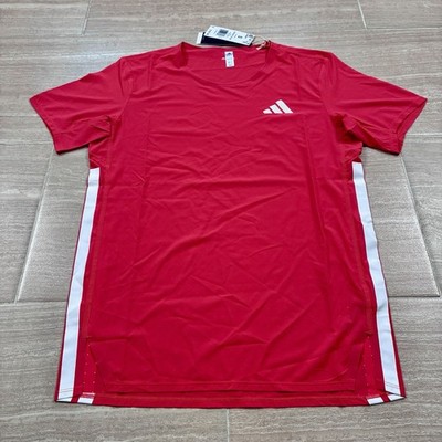 Men's Size Small adidas Adizero Running Shirt 'Semi Lucid Red