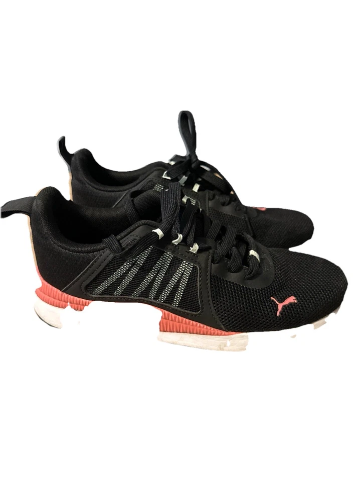 Tênis de corrida Puma feminino tamanho 6 Pacer Net gaiola preto espuma macia - Imagem 2 de 4