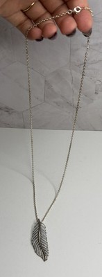 RETIRED Pandora Light As A Feather Sterling Silver Necklace 23  Adjustable Chain