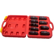 9pc 1/2inch Drive Deep Impact Axle Hub Nut Socket Set 29-30-31-32-33-34-35-36-38