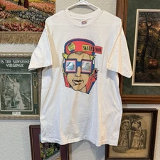 Vintage 80s RARE Vision Skateboards Skate Vision Holographic Logo Shirt Size L