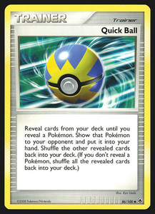 Quick Ball 86/100 Diamond & Pearl Majestic Dawn Pokemon Card LP