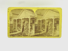 1870s Montana Territory Bundy & Train Stereoview Card Helena Montana Photograph