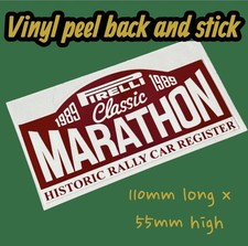 1989 Pirelli Classic Marathon Historic Rally Car Vinyl Sticker Racing Rallye 89