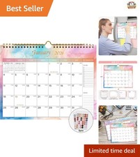 Colorful 2026-2027 Calendar: 18 of Organization with Thick Paper