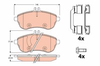 Bremsbelagsatz FÜR MERCEDES-BENZ C-KLASSE T-MODEL (S204) - TRW GDB2056