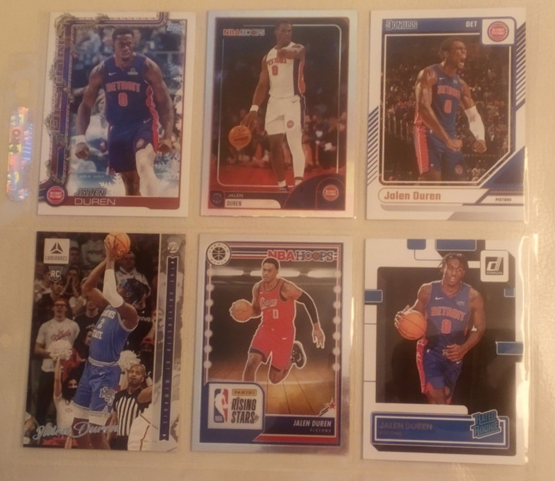 2022-26  JALEN DUREN  ROOKIE  Lot ( 6) w / 2 Rookies  Mint  Detroit PISTONS