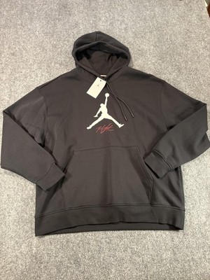 Jordan Hoodie Mens XL Black Flight Jumpman Fleece Pullover Sweatshirt FD7545-010