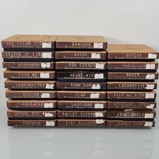 Accu-Cut Ellison Wooden Die Cut Various Shapes 6"x5" Lot of 26 Total Dies - USED