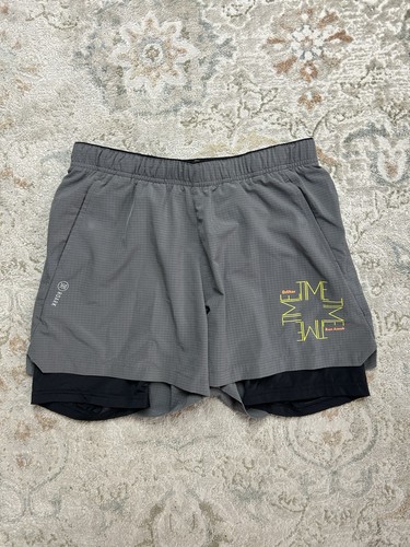 Men's Roark Run Amok Bommer 3.5” Shorts Small Grey EXCELLENT