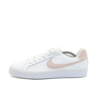Nike Damen Court Royale 2 Low Schuh Weiß/Rosa Leder Low-Top Sneaker EU 40