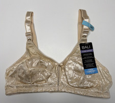 Bali Women's Double Support Spa Closure Wire-Free Bra Soft Taupe 34C NEW DF3372