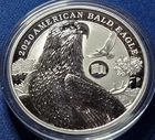 A 2020-P TUVALU American Bald Eagle Flag 1 Oz 9999 Silver 1 Dollars Elizabeth II