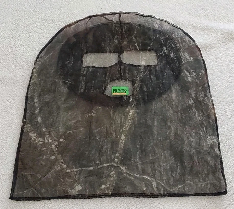Primos Camo Mesh Face Mask Camouflage Hunting Turkey Deer Sheer Outdoor - Image 2 of 4