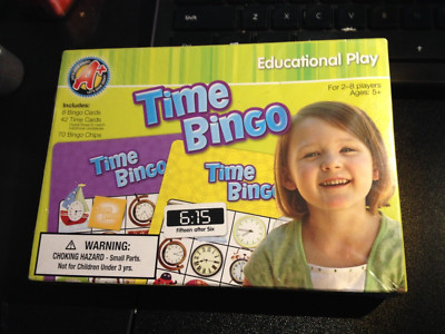 2010 Creative Edge TIME BINGO Educational Play Learning Game For 2~8 Ages 5+~NIB