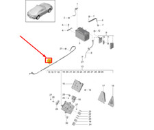 PORSCHE 718 CAYMAN 982 Battery Cable 9P0971345 NEW GENUINE