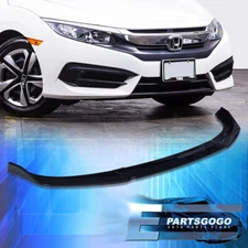 For 16-18 Honda Civic 10GEN 3PC Bumper Lip Spoiler Diffuser Body Kit Gloss Black
