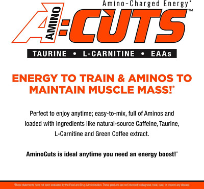 AMINOCUTS (ACUTS), Amino-Charged Energy Drink with Taurine, L-Carnitine, Gree...