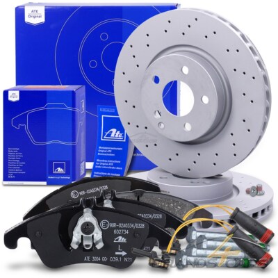 ATE BREMSSCHEIBEN+BELÄGE+VWK VORNE FÜR MERCEDES C-KLASSE W204 E-KLASSE W212 C207