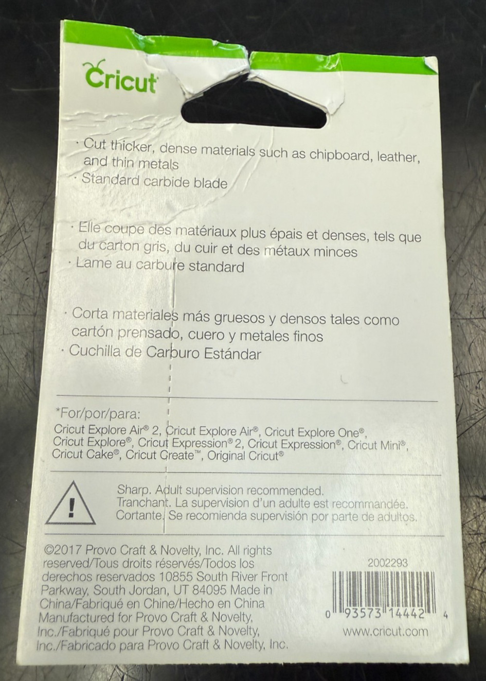 Cricut Deep Point Blade + Housing 1.7mm 2002293 For Cricut Explore Machines