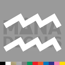 Aquarius Symbol Vinyl Die Cut Decal Sticker - Zodiac Astrology