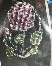 Vintage Distlefink Designs Sequin Art # 33212 Rose Flower Kit NIP NEW Dazzling