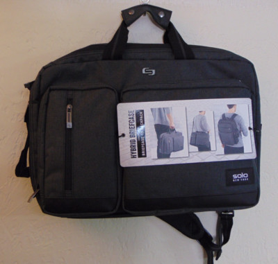 Solo New York Duane Hybrid Briefcase Backpack for 15.6'' Laptop Gray NWT
