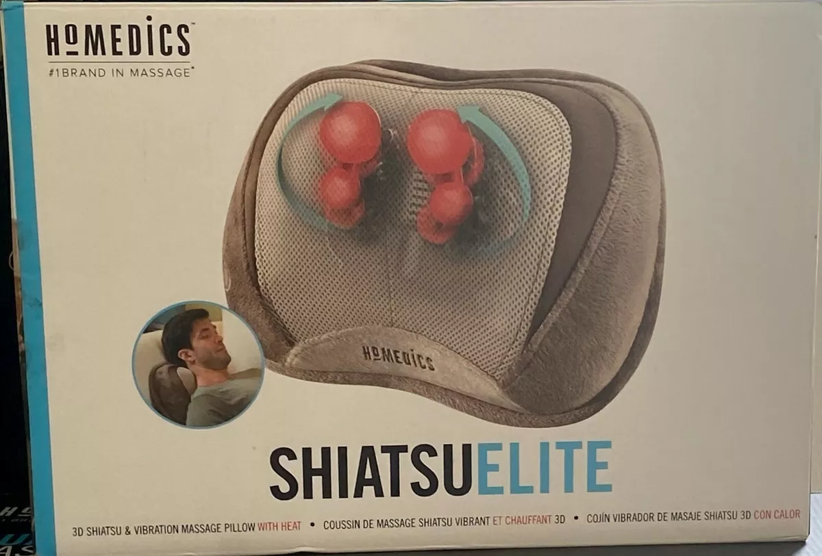 Shiatsu Elite 3D Shiatsu & Vibration Massage Pillow with Heat