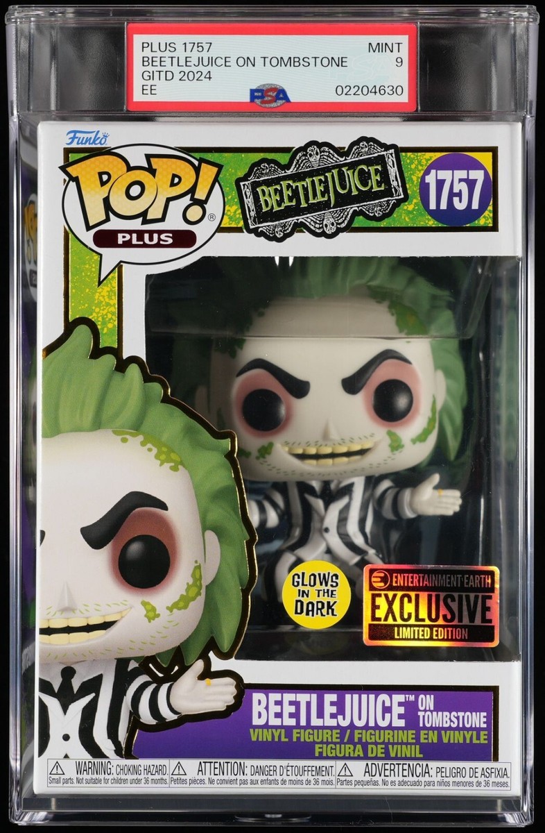 Funko Pop BEETLEJUICE On Tombstone Exclusive Limited PSA 9