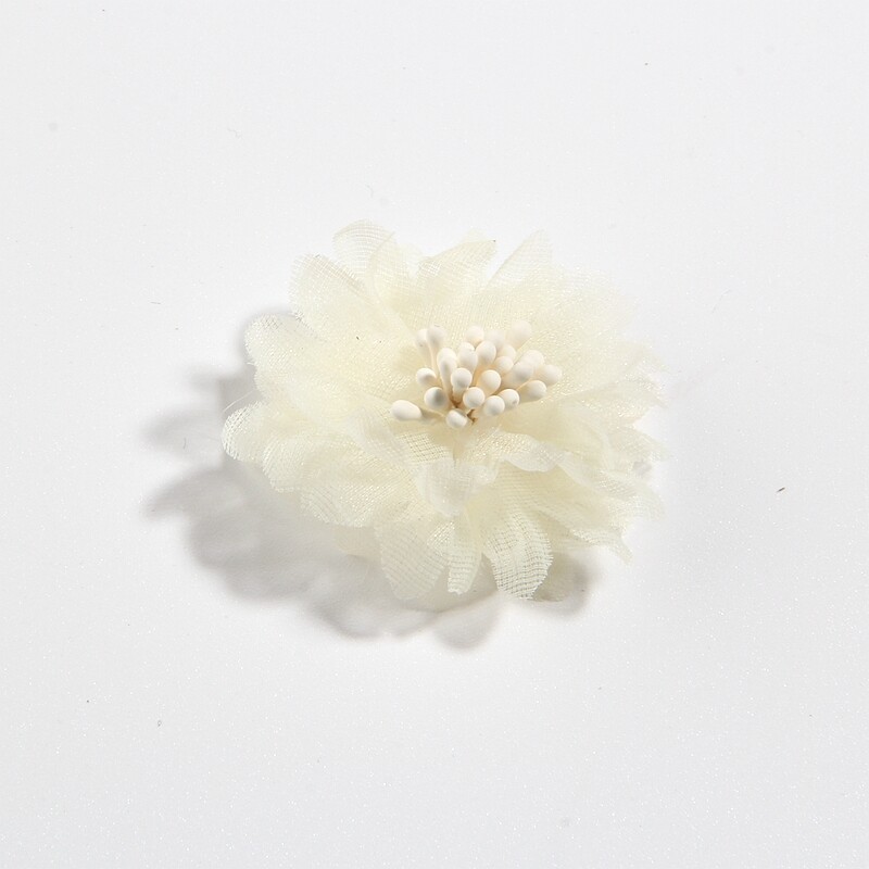 50PCS 1.5" Mini Fabric Flower For Hair Accessories Wedding Bouquet