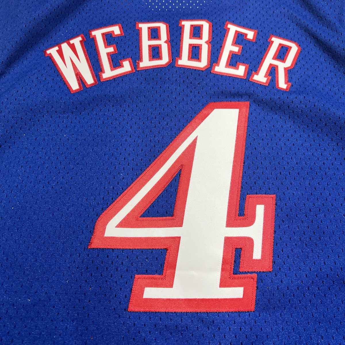 Vintage Philadelphia Sixers NBA Chris Webber Reebok jersey L +2