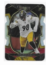 2022 Panini Select DeMarvin Leal RC #66 Black & Red Die-Cut Concourse Steelers