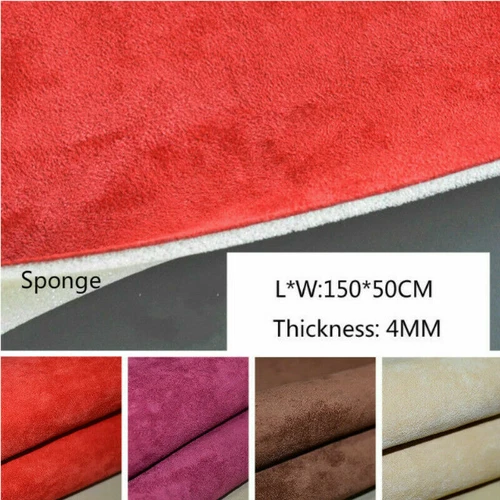Thick Faux Suede Fabric Foam Backing Quilted Car Roof Upholstery Material Crafts - Picture 3 of 32