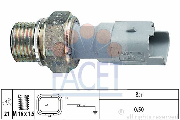 Facet ÖLdruckschalter FüR Volvo C30,C70 II,S40 II,S60 II,S80 II,V40,V50,V60-image