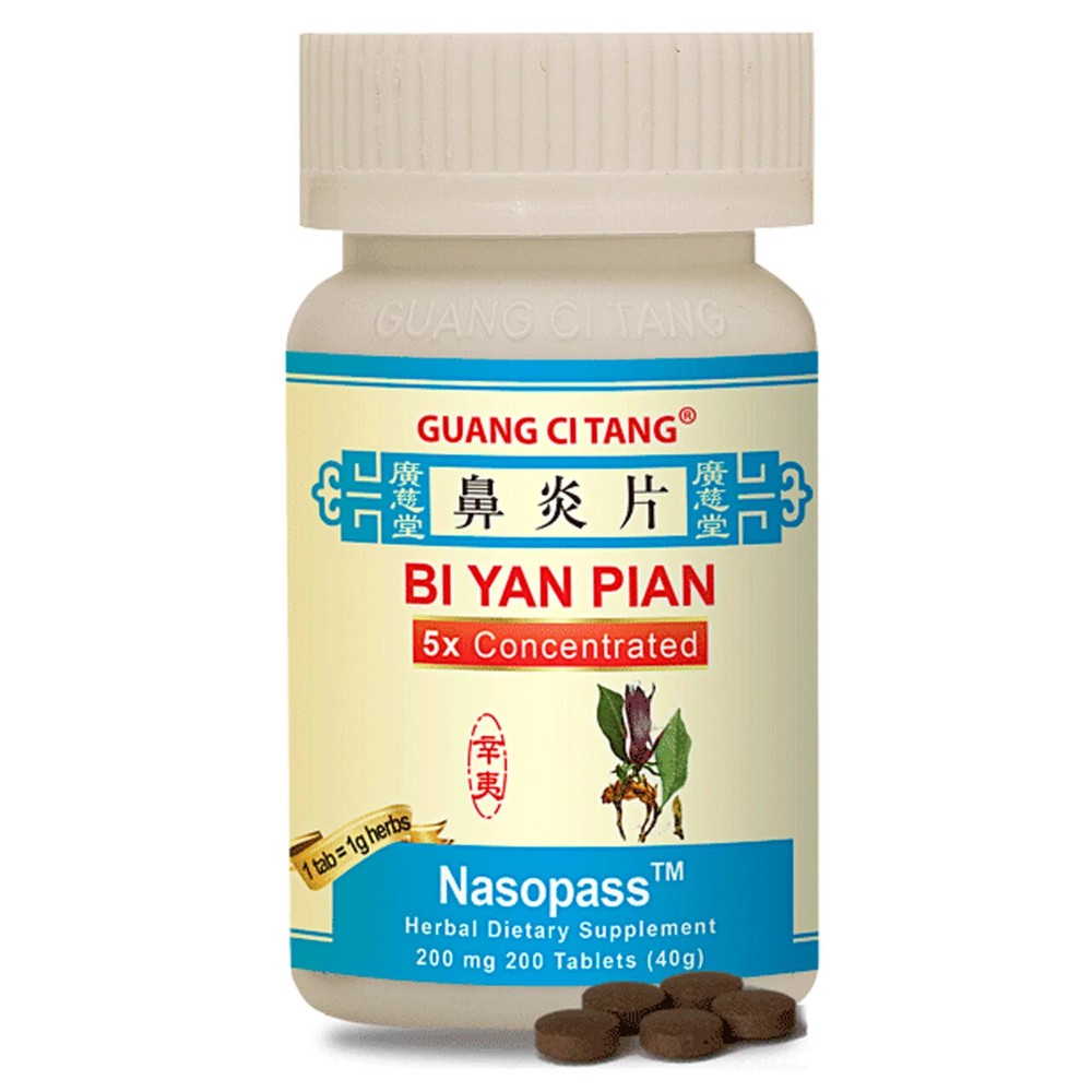 Guang Ci Tang Bi Yan Pian (Nasopass™) - Natural Sinus Support Pills 2 Bottles