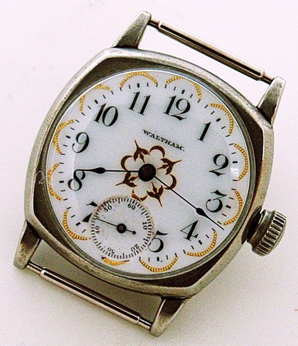 Reloj Pulsera 0s Waltham Esfera Multicolor Altamente Damascena Estilo Cojín. Raro - Imagen 3 de 12