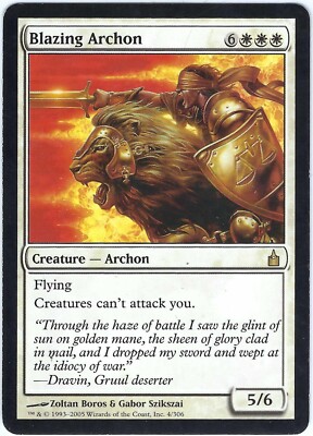 Blazing Archon Ravnica: City of Guilds Rare   MTG Magic the Gathering Card