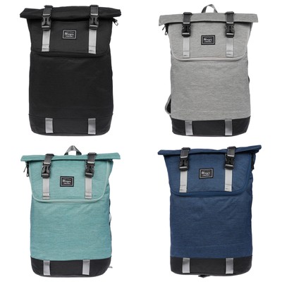 Großer Damen Herren Rolltop Rucksack Tasche Kurier Rollup Freizeitrucksack
