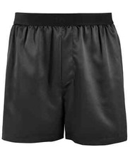 Inc Black Men's Satin Look Boxer Shorts - S