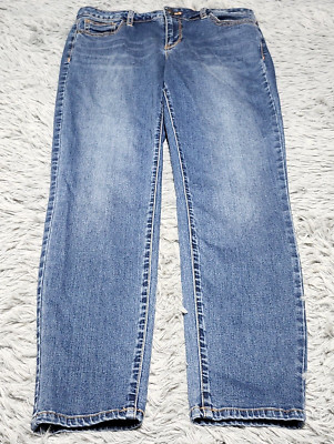 Buffalo Womens Pursuit Jeans Size 6 6/28 Mid Rise Denim Blue Super Soft Skinny