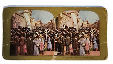 1904 St Louis Worlds Fair Pike Stereoview Louisiana Purchase Exposition Crowd
