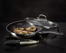 Rosle 11" Non-stick Frying Pan with Glass Lid $72 Retail NIB 43673 Rösle