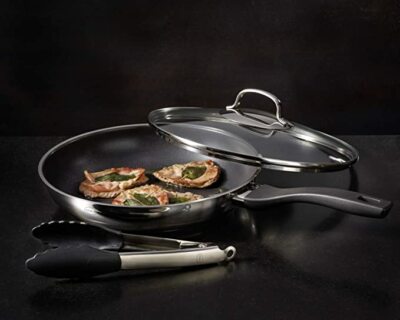 Rosle 11'' Non-stick Frying Pan with Glass Lid $72 Retail NIB 43673 Rösle