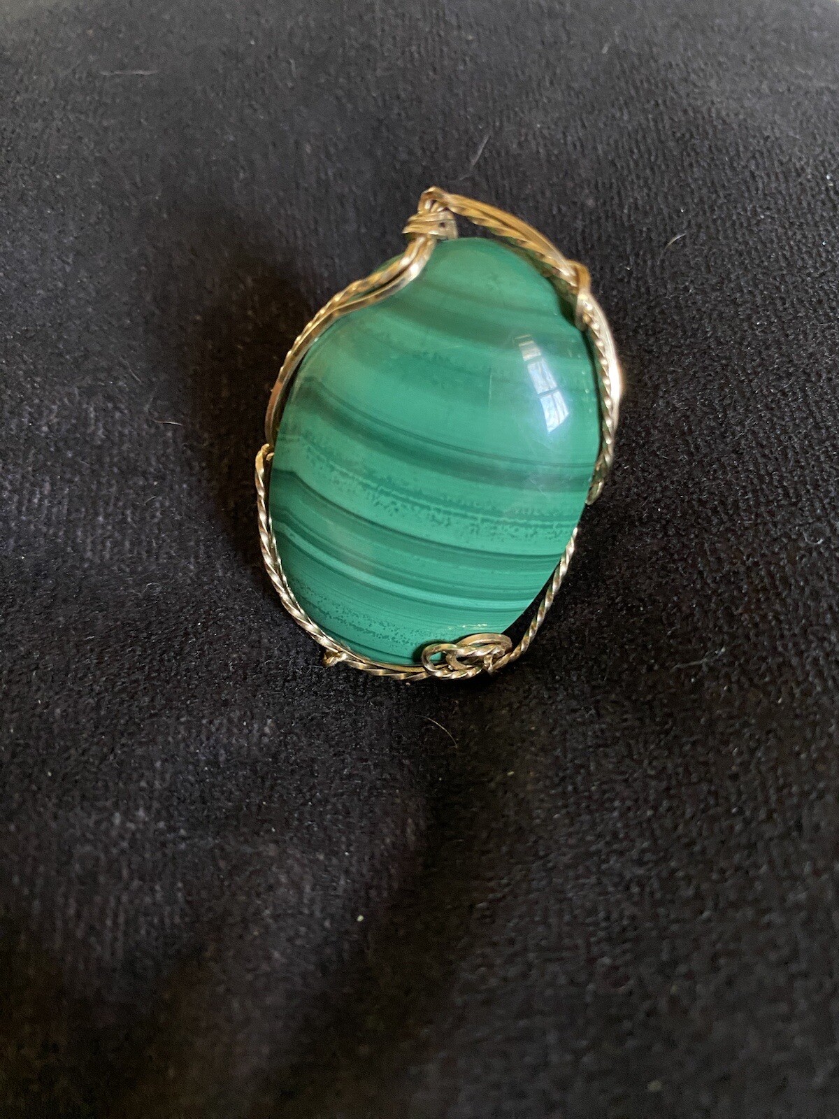 malachite statement ring - image 3