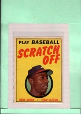 1970 Topps Scratch-Offs #NNO Hank Aaron NM Near Mint Braves ID:53394