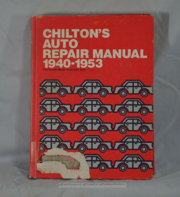 Excellent Research Reference Manual CHILTON'S AUTO REPAIR 1940-1953 VTG