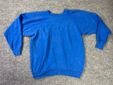 Vintage Pannill By Hanes Sweater Adult XL Blue Blank Sweatshirt 90s Made in USA