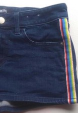 Express Vintage Y2K Relaxed Low Rise Dark Denim Shortie Shorts