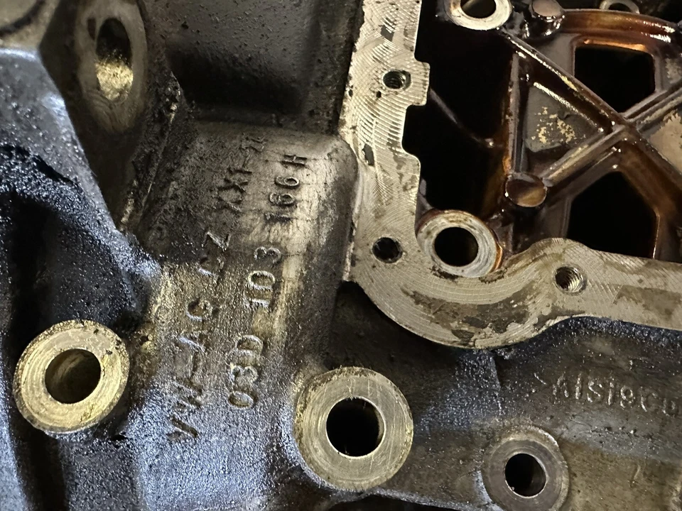 VW POLO SKODA FABIA SEAT IBIZA 1.2 PETROL CPG CGPB CRANKSHAFT CASING 03D103166H - Image 3 of 3